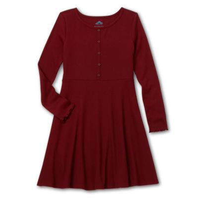 Girls long hotsell sleeve skater dress