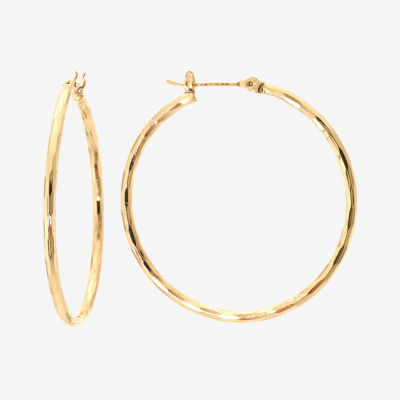 Gold Hoop Circular Earrings