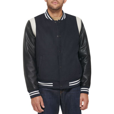 Levi's® Mens Mixed Media Varsity Jacket, Color: Navy - JCPenney