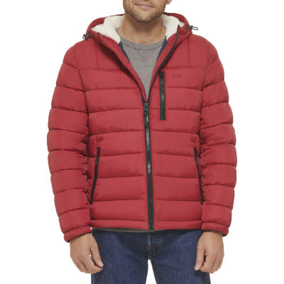 Levi's sherpa lined hooded puffer deals jacket