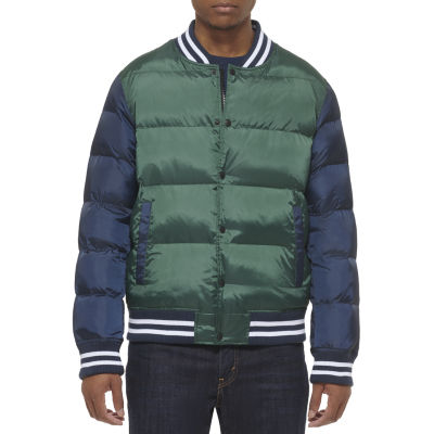 Levi's® Mens Mixed Media Varsity Jacket, Color: Navy - JCPenney