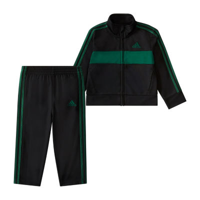 Black and green store adidas tracksuit