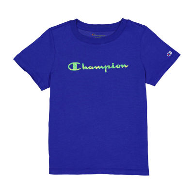 Yellow and hot sale blue champion shirt