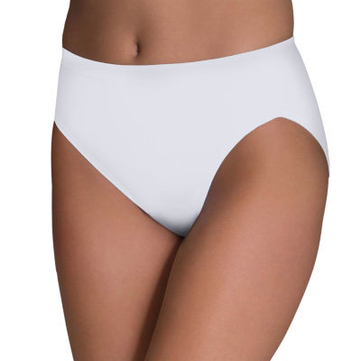 Fruit of the Loom Women's 3 Pack Cotton Hi-Cut Brief Panty, White, 5 at   Women's Clothing store