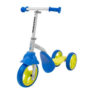K2 Toddler 3 Wheel Kick Scooter & Ride-On Balance Trike 2-in-1 Adjustable for 2, 