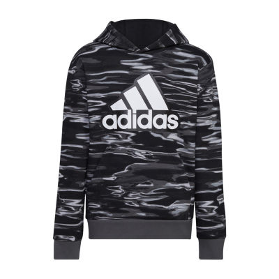 adidas Toddler Boys Fleece Hoodie, Color: Black - JCPenney