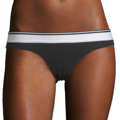 Buy Calvin Klein Underwear Women Black And White Elasticized Waist Striped  Panties 