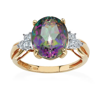 White gold mystic topaz ring sales