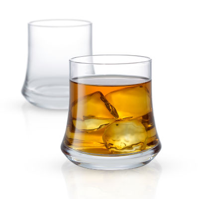 Joyjolt Cosmo Wall Whiskey Glasses - 8 Oz - Set Of 2 Double Old Fashioned,  Color: Clear - JCPenney