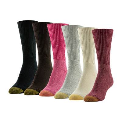 9 Pairs Women's Crew Socks Cotton Knit Soft Turn Cuff Socks 