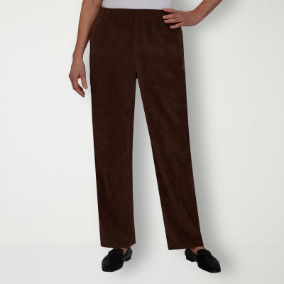 Alfred Dunner Classics Womens Mid Rise Straight Corduroy Pant