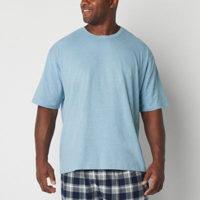 Stafford Mens Big Short Sleeve Crew Neck Pajama Top - JCPenney