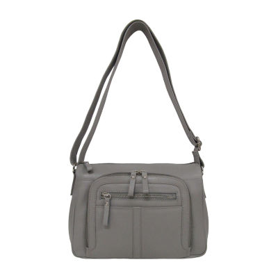Great American Leatherworks Crossbody Bag, Color: Grey - JCPenney