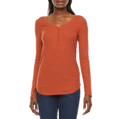 Penny Long Sleeve Henley Top — Viola