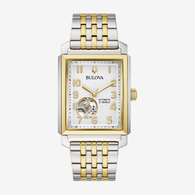 Bulova men's square clearance watch