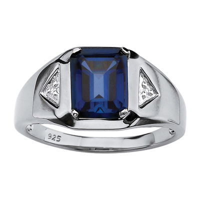 Blue sapphire stone hot sale ring for men