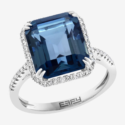 White gold deals blue topaz