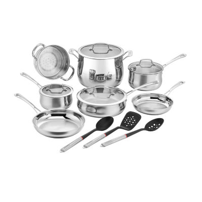 Cuisinart Contour 14-pc. Stainless Steel Cookware Set With Tools