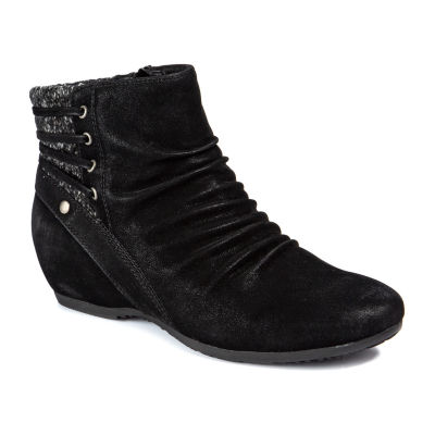BareTraps Women's Hadlee Faux Suede Ankle Boots - Lace-Up With Side Zipper, 2.5 Inch Heel