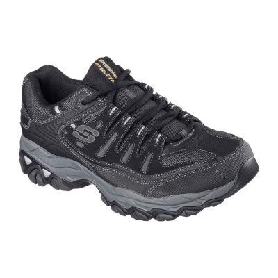 Skechers Men's Afterburn Memory Fit Shoes, Wide Width, Walking, Cushioned,  Leather