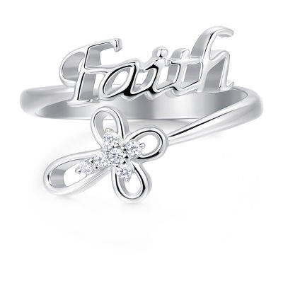 Silver faith deals ring