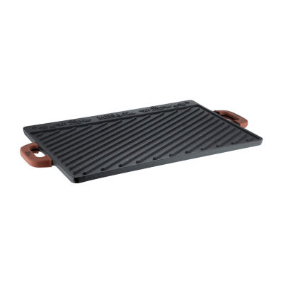 Cast Iron Reversible Grill Griddle 14-Inch Double Handled Cast
