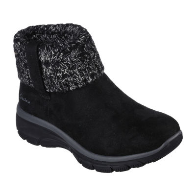 Skechers Womens Easy Going Cozy Weather Flat Heel Booties