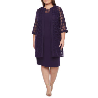 jcpenney plus size jacket dresses