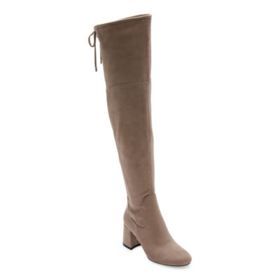 Liz Claiborne Womens Yarmont Block Heel Over the Knee Boots Color