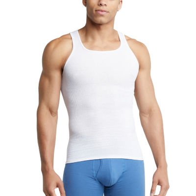 Hanes Ultimate Comfortblend Mens 5 Pack Tank, Color: White - JCPenney