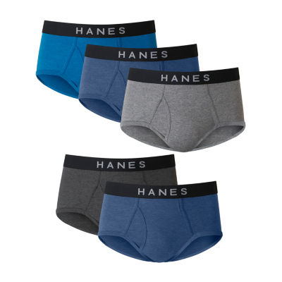 Hanes Ultimate Comfort Blend 5 Pack Briefs, Color: Blk Gry Blu