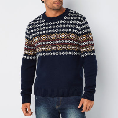 Caroline mengsel genoeg Frye and Co. Mens Crew Neck Long Sleeve Pullover Sweater, Color: Nightsky -  JCPenney