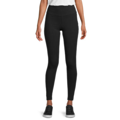 Forever 21 Juniors Womens High Rise Active Full Length Leggings, Color:  Black - JCPenney