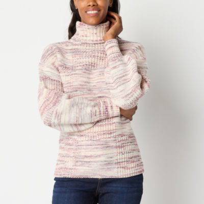 Liz Claiborne Womens Turtleneck Long Sleeve Pullover Sweater JCPenney