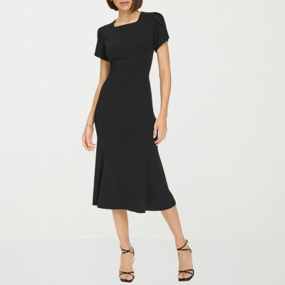 V-neck Spaghetti Strap Evening Dress Rachel Roy Fit & Flare Midi Dresses  For Women Black Sequin Dress