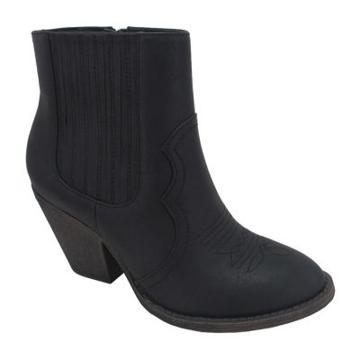 pop womens earnest block heel booties