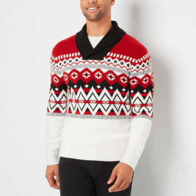Decoratief transmissie Verstikken St. John's Bay Family Matching Mens Long Sleeve Pullover Sweater, Color:  Red Fairisle - JCPenney