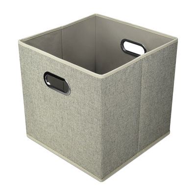 Mainstays Extra Large Decorative Plastic Storage Basket w/Lid, Gray 