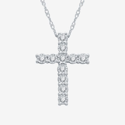 Gems One Diamond Cross Pendant In Sterling Silver (1/10 Ct. Tw.) 2411738 -  Sami Fine Jewelry