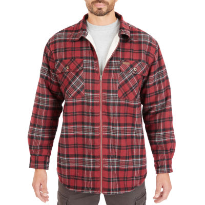 Smiths Workwear Sherpa Lined Flannel Mens Midweight Shirt Jacket