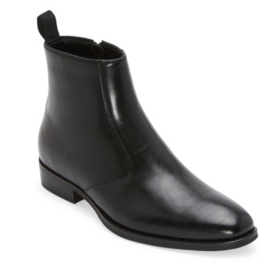 J. Ferrar Mens Valmar Flat Heel Dress Boots Color Black JCPenney