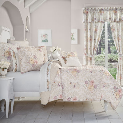 Estelle Blush Floral Comforter Bedding by Royal Court