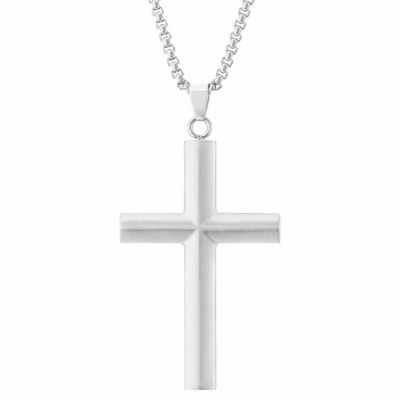 Mens Stainless Steel Cross Pendant Necklace - Jcpenney