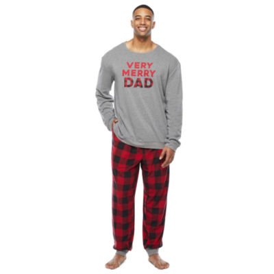 North Pole Trading Co. Very Merry Dad Mens Pant Pajama Set 2-pc. Long  Sleeve, Color: Very Merry Dad - JCPenney