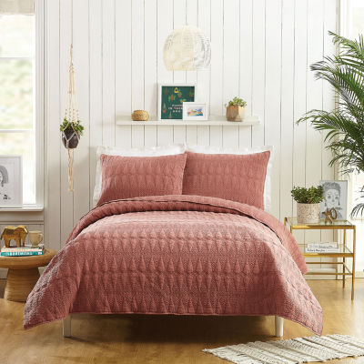 NEW popular Jungalow FULL QUEEN scalloped bedspread quilt