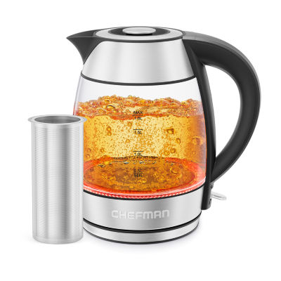 Chefman RJ11-17-TI Electric Glass Kettle with Tea Infuser 1.8 L