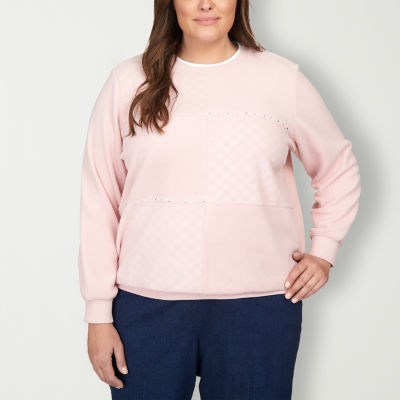 Alfred Dunner Plus Classics Womens Crew Neck Long Sleeve Sweatshirt -  JCPenney
