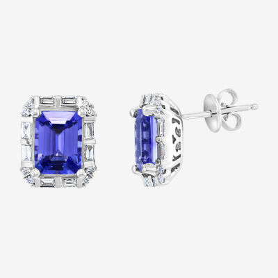 Lab created tanzanite on sale earrings