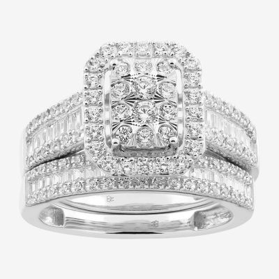 Womens 1/2 CT. T.W. Mined White Diamond 14K White Gold Wedding