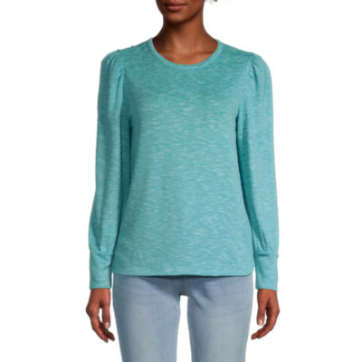 A.n.a Womens Crew Neck Long Sleeve T-shirt - Jcpenney